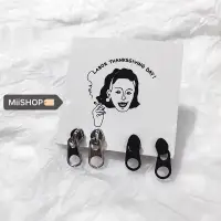 在飛比找蝦皮購物優惠-MiiSHOP / 兩個顏色的拉鍊耳環🔗