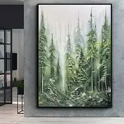 Mintura Handmade Abstract Tree Landscpe Oil Paintings On Canvas Modern Wall Art Room Decoration Textured Forest Picture For Home Decor Rolled Frameless Unstret