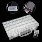 Portable Transparent Storage Box for Rice Beads and Jewelry (32 Cells)