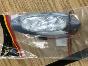 CLOSEOUT Thin Surface Mount Y2K LED Light w/Chrome Bezel-White LED/Clear Lens