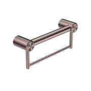 Nero Mecca Care 32mm Grab Rail With Towel Holder 300mm Brushed Bronze NRCR3212BBZ