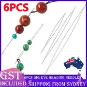 6Pcs Big Eye Beading Needles Easy Threading Tool for Bracelet Jewelry Making DIY