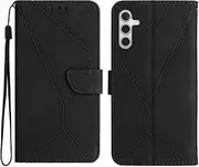 Compatible with Samsung Galaxy A13 5G Case,Compatible with Samsung Galaxy A04s 4G / A04 4G Kickstand Flip Card Slot Magnetic Closure Phone Cover Black