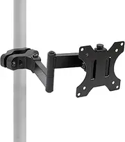 Mount-It! Pole Mount Bracket Kit | Full Motion TV or Monitor Pole Mount with Articulating Arm | Pole Mounting Bracket Fits Up To 32 Inch Flat Screens | Removable Plate VESA 75mm and 100mm (MI-391)