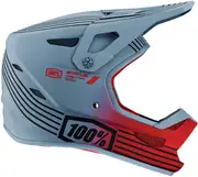 100% Status Stripes Downhill Helmet, grey-silver, Size XL for Men Grey Silver