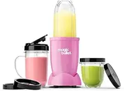 Magic Bullet 200W Value Pack, Flamingo Pink, Light weight, compact, personal blender, ideal for Mixing, Whipping, Blending, Chopping, (MBR-1107GFP)