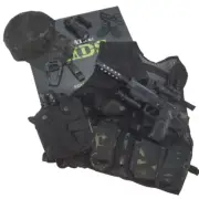 NEW: KombatUK Childs Kids Outdoor Army Special Forces Set Kit in BTP Black Camo