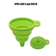 Kitchen Silicone Funnel Foldable Funnel for Filling Water Bottle with Liquid Tra