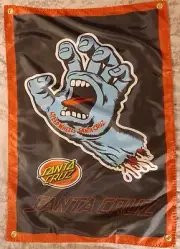 Santa Cruz Skateboards Banner Flag Poster Screaming Hand Mark Gonzalez Tony Hawk