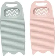 Ipetboom 2pcs Rectangle Washboard Hand Washing Board Heavy Duty Laundry Washboard for Easy Hand Washing