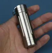 EDC 1 PC Titanium Alloy Waterproof Case Portable Pill Medicine Capsule Storage