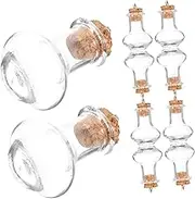 CORHAD 20pcs Mini Glass Wishing Bottles with Cork Stopper Empty Tiny Decorative Jars for DIY Crafts Organizing Items Perfume and Unique Portable Glass Ornaments