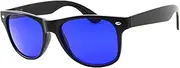 [grinderPUNCH] Golf Ball Finder Glasses - Casual Classic Style True Blue Lens Sunglasses - Men and Women