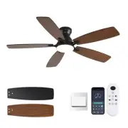 52inch Ceiling Fans with Lights, Low Profile Ceiling Fan with Light and Remot...