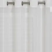 Geneva Stripe Sheer Eyelet Curtain 220cm & 250cm Drop