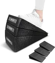 Yes4All Adjustable Steel Slant Board/Non-Slip Wedge Block with Stackable 3 Pieces Foam Incline Board for Squat and Caft Stretch