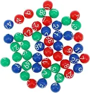 CORHAD 49pcs Machine Ball Bingo Daubers for Raffle Prizes Inflatable Numbered Cups Tambola Tiddlywinks Game Foam Ball Pit Numbered Balls 1-50 Bingo Balls 1-90 Toys Plastic