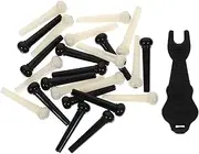 ibasenice 1 Set Acoustic Guitar Bridge Guitar Bridge Pin Peg Guitar Bridge Plastic Bridge Pins