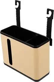 COMPUKAS Car Backseat Organizer Trash Can Multifunctional Tissue Box Holder for Car Interior Compact Storage for Tissues Items Stylish Design Durable