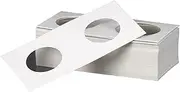 Staple Coin Collection Cardboard Holder Flips 2" X2" Inches Clear Window Protect Australia Holders Album Collectors Collector Australian Coins Display Storage Money Penny Stock World 27.5mm 100X