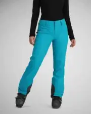 Obermeyer Malta Snow Pants Women 2 Teal Insulated Waterproof Bootcut Leg ERK1788