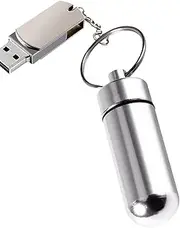 Pocket Pill Case Keychain | Small Pocket Pill Box Keychain,Metal Pocket Pill Boxes Keychain for Purse for Travel, Daily Pill Container Holder for Men Women