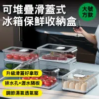 在飛比找momo購物網優惠-【新錸家居】大容量抽屜式透明冷凍保鮮冰箱收納盒-大號方款(可