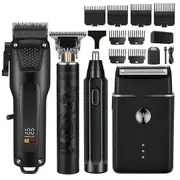 Men’s Grooming Kit USB Rechargeable Clippers (4pcs)