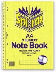 56599 599 3 Subject Notebook, A4 300 Page