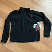 Spyder Kids Speed Fleece Small Black 1/4 Zip New With Tags