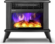 Electrical Fireplaace Heating Stove Portable Fireplace Stove- Independent Decorative Vintage 3D Simulation Flame Household Mobile Small Space Heater Outdoor Patio Heating,Practical