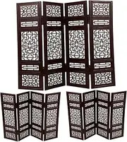 TOYANDONA Chinese Screen Divider for Dollhouse Vintage Room Divider Plastic Folding Screen Small Space Partition Dollhouse Furniture Toys Tabletop Miniatures