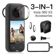 Insta360 X3 Lens Cap Protector + Protection Frame + Lens Guards for Insta 360 X3