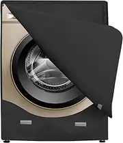 Washer/Dryer Cover,Washine Machine Cover for Waterproof and dustproof thickening Front-Loading Machine (black)