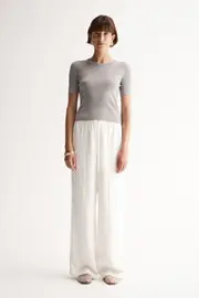 Amara Knit Tee Stone Size 8 | Elka Collective