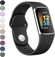 Leonids Bands for Fitbit Charge 5/6 - Soft Silicone Adjustable Breathable Sport Replacement Wristbands Strap for Advanced Fitness Tracker