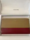 Celine by Phoebe Philo Large Zipped Multifunction Wallet Purse Burgundy /Beige