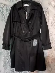 TAHARI NEW LAURIE WOMEN CLASSIC DOUBLE BREASTED TRENCH COAT SIZE 2XL MSRP $300