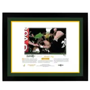 Australian Wallabies Toutai Kefu Signed In Action Photo Framed