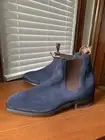 NEW w BOX | RM WILLIAMS 8.5H AU 9.5E BLUE SUEDE COMFORT CRAFTSMAN CHELSEA BOOTS