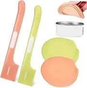GANAZONO 2Sets Pet Food Can Cover and Spoon Kit Silicone Lids for Dog Food Cans Stackable Design Safe Spoon Keep Food Fresh Convenient for Pets
