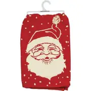 Christmas Santa Face Retro Style Kitchen Towel NEW