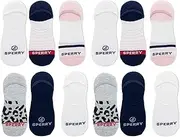 [Sperry] Women's Spinnaker Liner 12 Pair Pack, White Assorted, Women's Shoe Size 4-10, White Assorted, 4-10