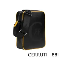 在飛比找momo購物網優惠-【Cerruti 1881】義大利頂級小牛皮肩背包斜背包(黑