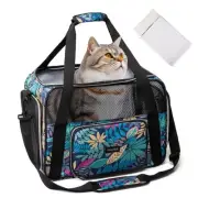 Pet Travel Carrier for Small Medium Cats & Dogs, Airline Approved Soft Sided