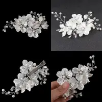 在飛比找蝦皮購物優惠-Bridal Crystal Pearl Flower Ha
