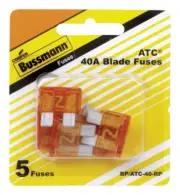 5 pk Bussmann Buss 40 amps ATC Blade Fuse Mini Automotive Car Truck BP/ATC-40-RP