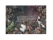 New! Redesign With Prima "Birds And Blooms" A1 Decoupage Fiber Paper, XL Paper