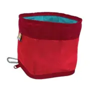Zippy Bowl for Dogs, Collapsible Travel Dog Bowls, Pet Food & Water Hiking Red