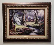 Kinkade ~ Disney Snow White Discovers The Cottage ~ 12x16 Framed Classic Canvas
